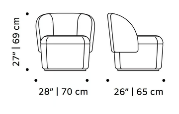 BISOU - Upholstered leather easy chair by Mambo Unlimited Ideas - view 3